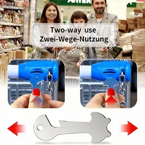 Professional metal shopping cart trolley key token with two-way use for easy unlocking
