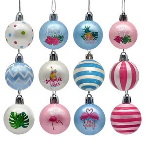 Sommer Party Flamingo Ball Ornamente Tropisch Palmblatt Ananas Hängende Dekorationen Rosa Weiß Blau Kunststoff Kugel Set