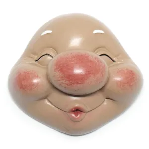 Harz Gnom Gesicht Zubehör Cartoon Zwerg Puppe DIY Handwerk Teile Schmollmund Ausdruck Handbemalt Dekorative Ornament Zubehör