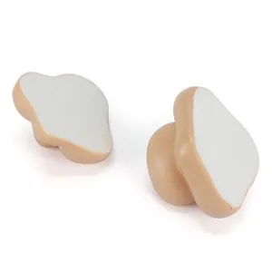 Set of two resin dwarf gnome face accessories with O-mouth design for doll making