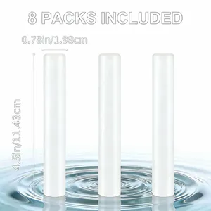 Reusable plastic ice sticks for water bottles, 8 packs with dimensions 4.5x0.78 inches