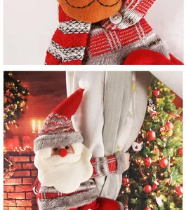 Detailed view of creative Santa Claus plush curtain buckle tieback for Christmas home decor