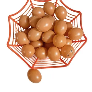 Realistic 6cm artificial brown eggs set for Easter DIY painting and teaching crafts