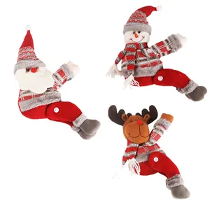 Festive plush Christmas curtain buckles with Santa, Snowman and Reindeer characters