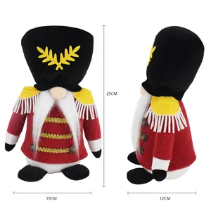 Gnomo de Navidad de peluche cascanueces de 25 cm con dimensiones muy detalladas