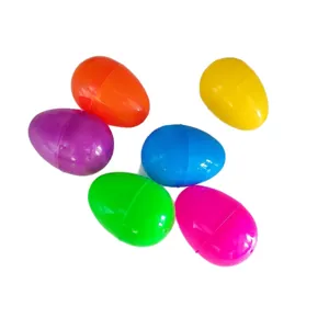 Juego de seis huevos de Pascua de plástico de colores para actividades de fiesta