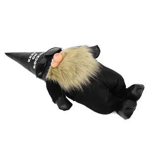 Rocker gnome plush with sunglasses and 'KEEP ON ROCKING' hat for Christmas decoration.