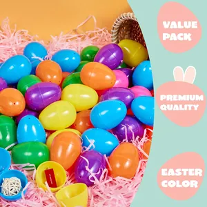 Assorted colorful plastic Easter eggs value pack for egg hunt fillers and small gifts