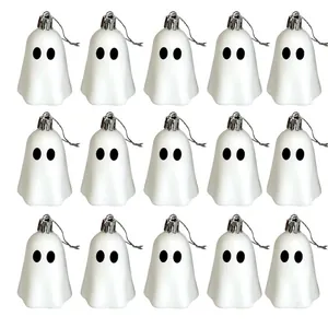 Lot de décorations d'Halloween en plastique en forme de fantômes blancs à suspendre