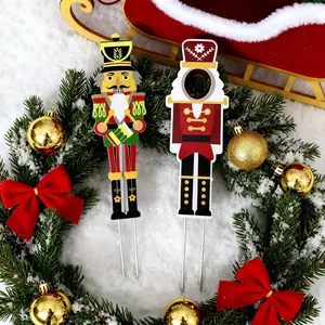 Piquets de jardin soldats Casse-Noisette pour décorations de Noël festives