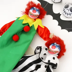 Set of scary Halloween clown doll pendants for haunted house and party decorations
