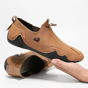 Scarpe Casual in Pelle Unisex Mocassini Slip-on Traspiranti Per Uomo Donna Scarpe Basse Tinta Unita Con Logo Animale