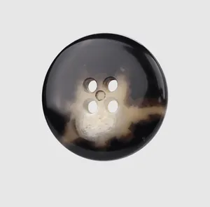 High-end Japanese imported urea button detail with unique black and cream marble pattern