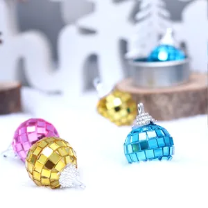 Lot de boules de Noël miroir colorées de 3 cm pour une décoration festive du sapin