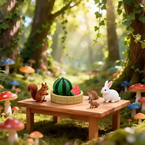 Miniatur Wassermelone Mikrolandschaft Ornament Kreatives Simulation Obst Harz Modell Für Feengarten Schreibtisch Dekoration