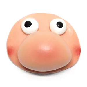 Whimsical resin gnome face featuring a large nose and frog eyes for DIY garden decor