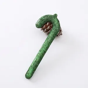 12cm grüner Glitzer-Zuckerstangen-Weihnachtsschmuck für festliche Baumdekoration