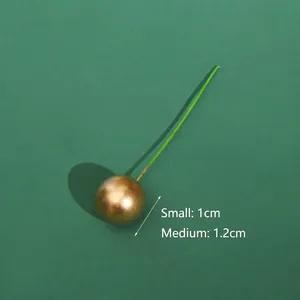 Mini golden pearl ball decoration for cake topper and DIY crafts