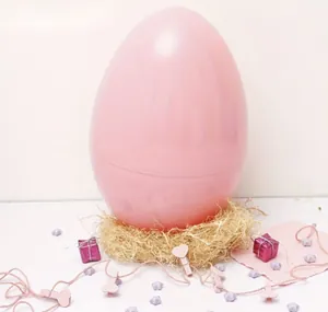 Grande guscio d'uovo di Pasqua rosa da 30 cm per regali di festa e giocattoli a sorpresa