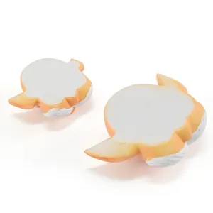 Detail view of two resin gnome nose accessories for DIY craft dolls on white background.