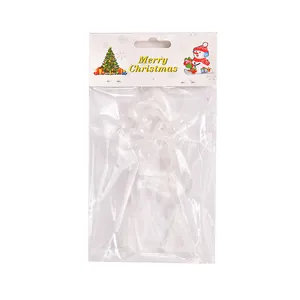Weißer glitzernder Rentier-Weihnachtsbaumschmuck in einer Karton-Kopfverpackung