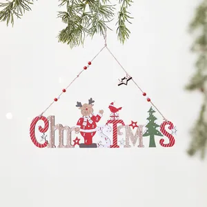 Weihnachten Holzschild Anhänger Rentier Schneemann Tischdeko Nordischer Stil Festliche Szene Layout Hängedeko Für Einkaufszentrum Hotel Heim Party