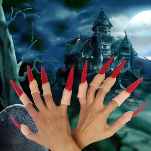 Halloween Griezelige Lange Vingernagels Klauwen Kostuum Props Heks Demon Vinger Covers Maskerade Feest Decoratie Accessoire Volwassenen