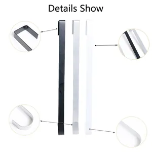 Set of three metal over the door wreath hooks in black silver and white finishes