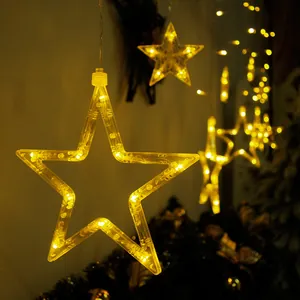 Όμορφα ζεστά λευκά LED αστέρια φωτάκια για Χριστούγεννα και ρομαντική διακόσμηση δωματίου