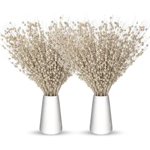 Elegantes varas de bayas con purpurina oro champán para decoración de Navidad y jarrones.