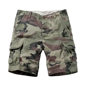 Pantalones cortos cargo de camuflaje para hombre con multibolsillos y tela duradera