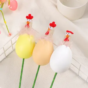 Branche d'œuf de Poussin de Pâques Amusante Branche Décorative Florale DIY Pour Décoration Saisonnière de Fête à la Maison
