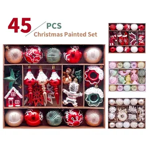 Bolas de Navidad Pintadas Hombre de Jengibre Plástico Estrella Casa Adornos Colgantes Árbol Decoración Fiesta Hogar