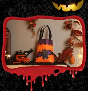 Χαριτωμένη τσάντα δώρου Halloween από μη υφασμένο ύφασμα με νυχτερίδα