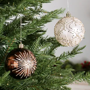 Set di 6 palline di Natale dipinte in stile europeo per decorazioni festive alberi
