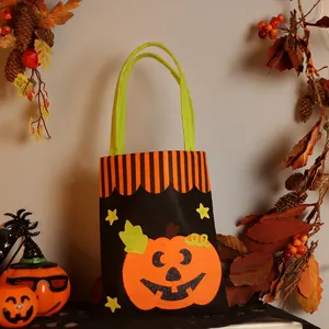 Χαριτωμένη τσάντα δώρου κολοκύθας Halloween για γλυκά και παιδική διακόσμηση πάρτι