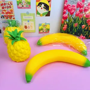 Large 45cm simulation banana and pineapple slow-rebound squishy decompression toys