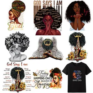 Inspirational African American women heat transfer patches for T-shirts