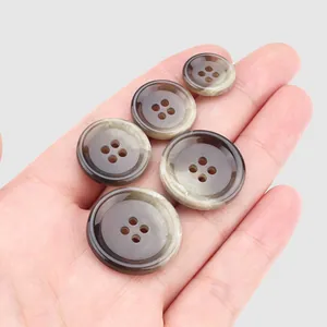 Premium urea horn-pattern buttons in various sizes for high-end garment sewing