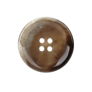 Professional high-end brown marbled urea button for luxury clothing and fashion workwear
