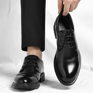 Klassische schwarze Leder-Business-Schuhe für Herren, formell und für Hochzeiten