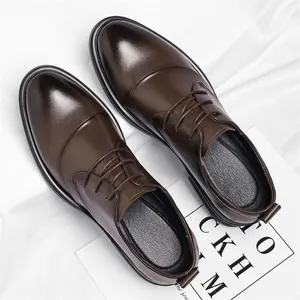 Hochwertige dunkelbraune Herren-Lederschuhe für Business, Hochzeit und formelle Anlässe