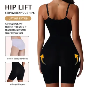 High-waist hip lifting shapewear bodysuit for tummy control and body sculpting.