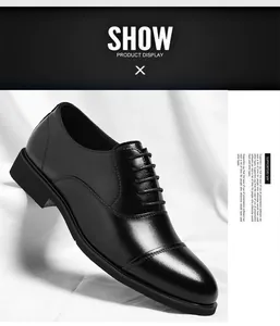 Classic black leather cap toe oxford shoes for formal business wear and wedding events.