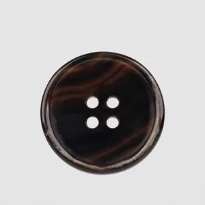 High End Imported Urea Resin Buttons Round 4 Hole Marble Horn Texture Buckles For Suit Coat Jacket Workwear Sewing Accessories