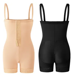 Body contenitivo a vita alta per donna effetto pancia piatta in beige e nero classico
