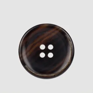Urea Resin Four-Hole Round Buttons High-End Horn Texture Decorative Fasteners For Suits Coats Workwear Garment Accessories