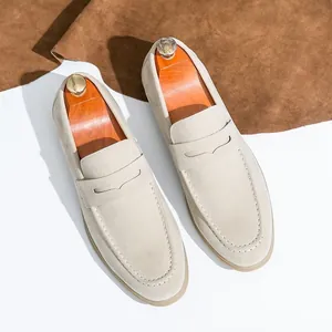Men's Casual Loafers Fashion Slip-on Driving Shoes Comfortable Suede Flat Loafer Moccasins Business Casual Footwear