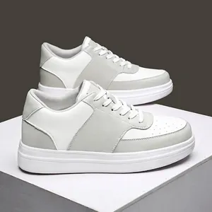Nuove sneakers platform bianche e grigie con rialzo di 8 cm per uomo e donna, alla moda