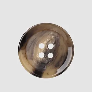 High-end Resin Buttons For Clothing Round Four Hole Marble Tortoise Pattern Vintage Apparel Sewing Accessories Faux Horn
